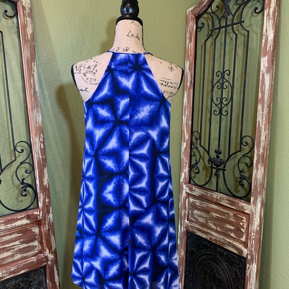 Calvin Klein Royal Blue/White print Dress - Picture 4 of 11